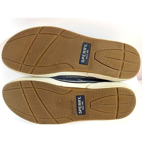 Sperry Mens Canvas Sneakers Size 9 Blue Denim Casual Lace-Up Shoes - Picture 5 of 5